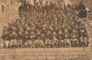 Judaica - Palestine Israel - Bethlehem The School In Holy Land 1911
