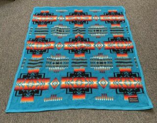 Vintage Beaver State Pendleton Wool Robes And Shawls Aztec South Western 32 X 43