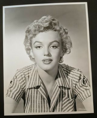 Marilyn Monroe Huge Vintage 11 X 14 Sweet Sexy Portrait Photo 1950s Image Vv