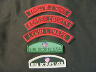 Girl Scout Council Strips 3 Different,  & Two Other Insignia Joax