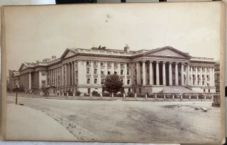 Large Albumen Print Of " The U.  S.  Treasury " Building In Washington D.  C.  C.  1870