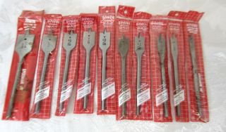 Vintage Irwin Speedbor 88 - Plus Electric Drill Wood Bits - Set Of 10 Made In Usa