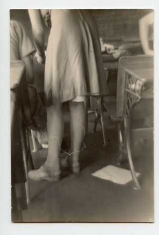 Darkroom Sexy Legs 1940 Teacher Snapshot Candid Print