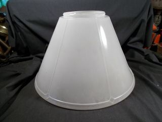 Vtg 716 Aladdin White Painted Glass 14 " For Model B Hanging Lamp Slant Shade