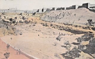 First View Of Jerusalem Palestine Postcard 1910s