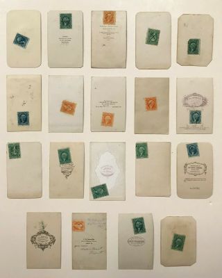 19 Civil War Era Cartes - De - Visite With Tax Stamps.  Cdv