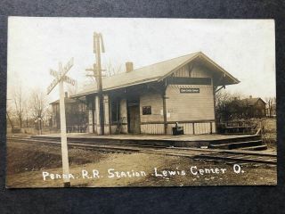 Rppc - Lewis Center Oh - Ohio - Pa Rr Station - Adams Express - Railroad - Depot - Delaware Co