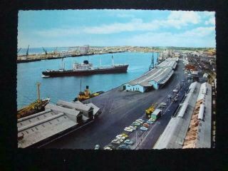 664) The Harbour Of Fremantle Western Australia Ocean Freighter Ships Cranes