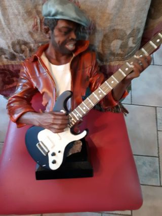 Jazz Raggae African AMERICAN Statue Sculpture Figurine Guitar Player 9