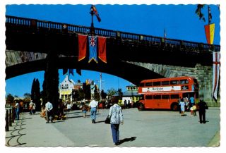London Bridge Lake Havasu City Postcard Arizona Double Decker London Bus Vintage