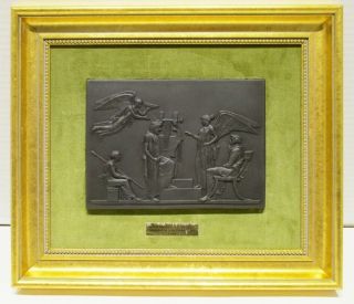 Rare Wedgwood Apotheosis Of Homer Black Basalt Plaque Limited Edition 1991