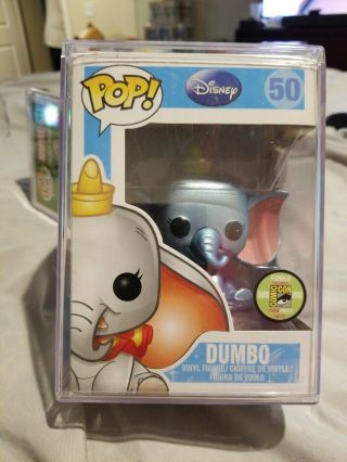 Funko Pop Dumbo Metallic 2013 Sdcc Limited 480 Piece Rare With Pop Protector