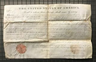 President James Monroe Signed 1823 Document Autographed Auto Jsa Loa