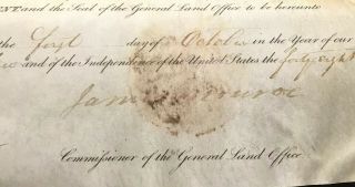 President James Monroe Signed 1823 Document Autographed AUTO JSA LOA 2