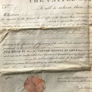 President James Monroe Signed 1823 Document Autographed AUTO JSA LOA 3