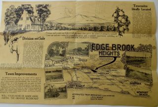 Edge Brook Heights Housing Brochure C1930s Buena Park Lamirada Norwalk Ca
