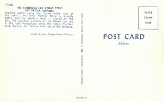 Las Vegas,  NV,  The Fabulous Las Vegas Strip,  Chrome Vintage Postcard g5430 2