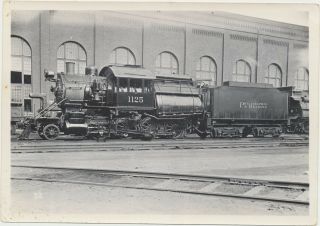 Rare Vtg.  Real Photo Reading Railroad Society Model Engineers 2 - 8 - 0 Train 1125