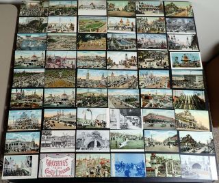 (54) Vintage Postcards Coney Island Amusement Park York Rides Luna Dreamland