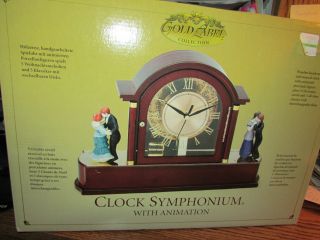 RARE Mr.  Christmas Moving Dancers 10 Disc Player Symphonium Music Box Clock 5
