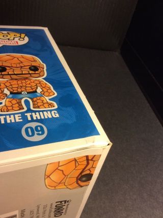 Funko Pop Marvel The Thing 09 Vaulted SDCC 2011 Metallic In Pop Stack.  LE 480 10