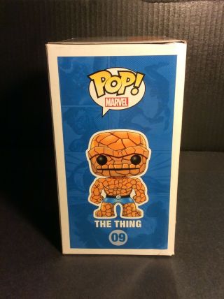 Funko Pop Marvel The Thing 09 Vaulted SDCC 2011 Metallic In Pop Stack.  LE 480 3