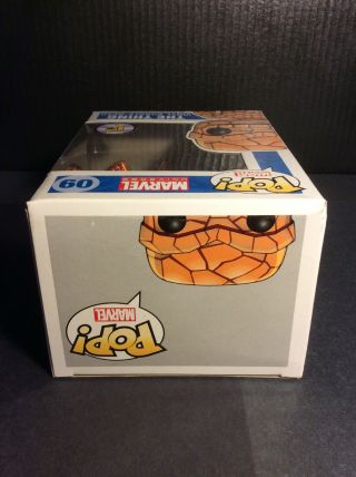 Funko Pop Marvel The Thing 09 Vaulted SDCC 2011 Metallic In Pop Stack.  LE 480 5
