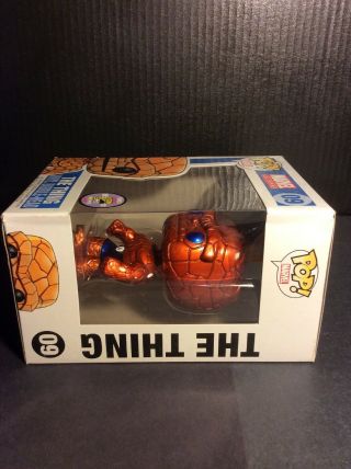 Funko Pop Marvel The Thing 09 Vaulted SDCC 2011 Metallic In Pop Stack.  LE 480 6