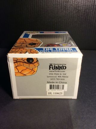 Funko Pop Marvel The Thing 09 Vaulted SDCC 2011 Metallic In Pop Stack.  LE 480 8