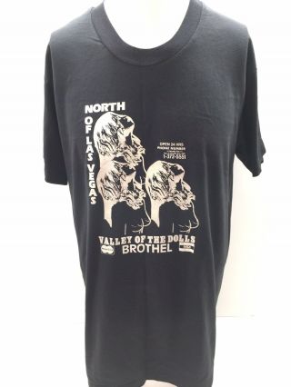 Rare 70’s Vintage Brothel Valley Of The Dolls T Shirt Black Sz Xl Single Stitch