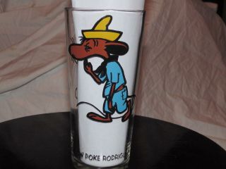 Slow Poke Rodriguez Pepsi Promo Drinking Glass Brockway Near Black Letters