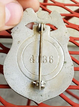 Antique 1920 ' s Obsolete US Dept of Interior Game Deputy Game Warden Badge 2