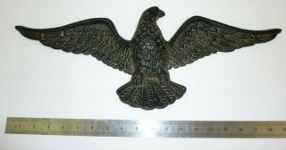 VTG 70 ' s Cast Iron American Eagle Wall Plaque Hanging Large 20 