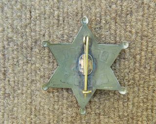 Antique U.  S.  Marshal Badge Hallmarked LAS&SCO 3