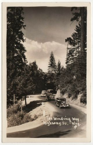 Rare 1939 Placerville California Lake Tahoe Rppc Rp Real Photo Postcard Hwy 50