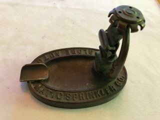 The Globe Automatic Sprinkler Co.  Cast Iron Ashtray,  With Sprinkler Head 2