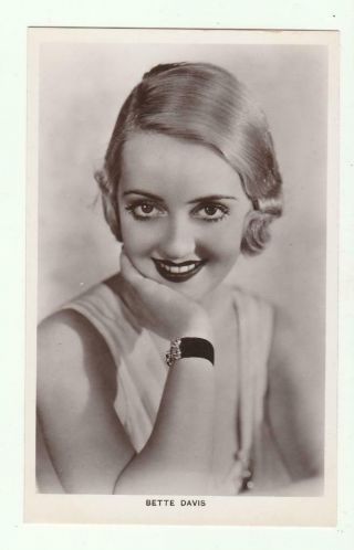 Vintage Real Photo Movie Star Postcard Bette Davis B