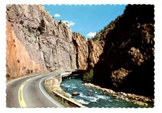 Narrows Big Thompson Canon Postcard Colorado Rocky Mountain National Park Cliffs