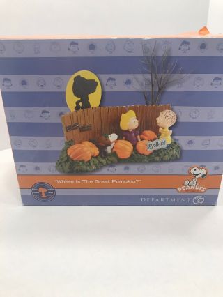 Dept 56 Peanuts “Where Is The Great Pumpkin” Snoopy Linus Sally Resin Figurine 7