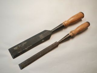 Vintage Stanley Wood Chisel & Union Wood Chisel Made In Usa Two Chisels