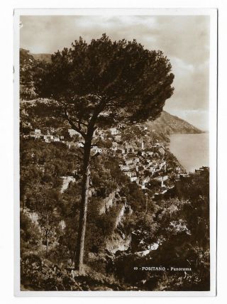 Positano,  Panorama,  Vintage Real Photo Postcard 563m
