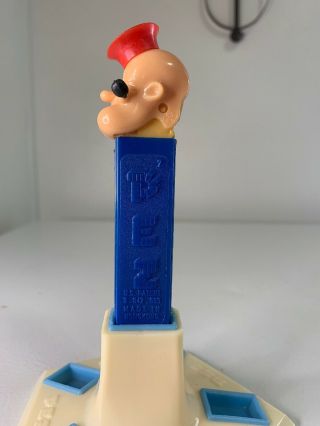 Vintage Popeye Pez Dispenser No Feet Dark Blue Stem 5