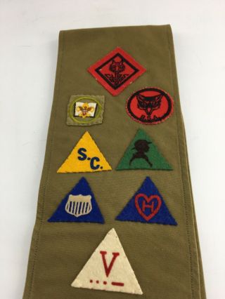 VTG 1940s Eagle Type C Boy Scout Aviation Merit Badge Sash Eagle Scout Sash XX1 10
