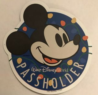 Wdw Disney World Mickey Christmas Holiday Car Magnet Annual Pass Passholder 2017