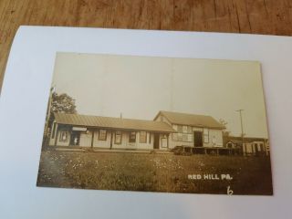 Red Hill,  Pa.  Rppc Real Photo Post Card Store Front Divided Back