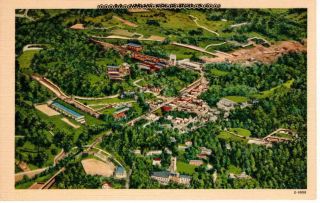 Airplane View Of Sylva,  North Carolina Linen Postcard - Postally