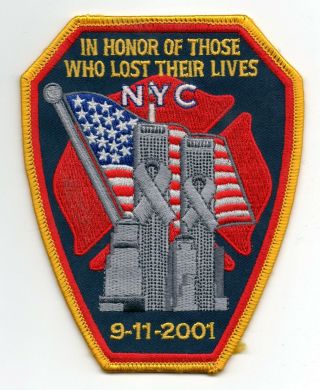 Fdny Fire Department Patch 9/11 Memorial Plus Brass 2 Ornaments