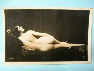 A Noyer 265 Julian Mandel Nude Woman Retro 1920 Rppc French Postcard