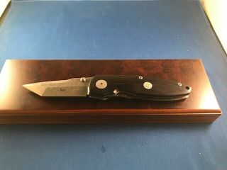 Rare Boker Hk Damascus Knife With Tanto Blade And Presentation Case 798