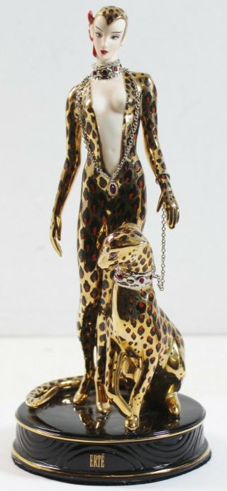 House Of Erte Leopard Porcelain Franklin Limited Edition Figurine